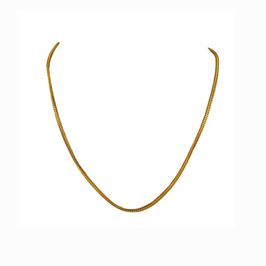 Golden Gold Platted Brass Chain Pack of-1 (sku-nec2081)