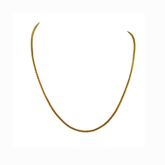 Golden Gold Platted Brass Chain Pack of-1 (sku-nec2082)