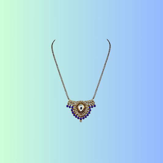 Golden Stone Stud-Gold Platted Brass Mangalsutra Pack Of-1 (sku-nec2932)