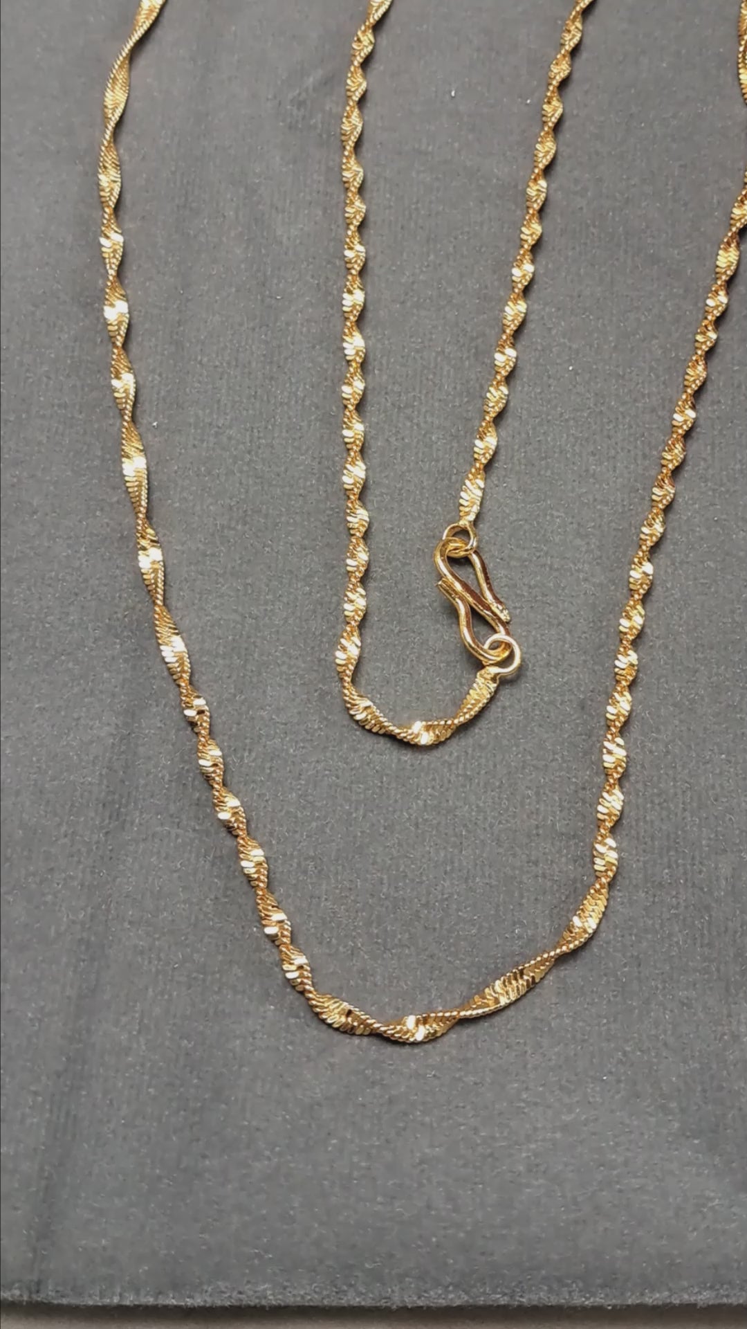 Golden Plain Brass Chain Pack Of-1 (sku-necs6434)