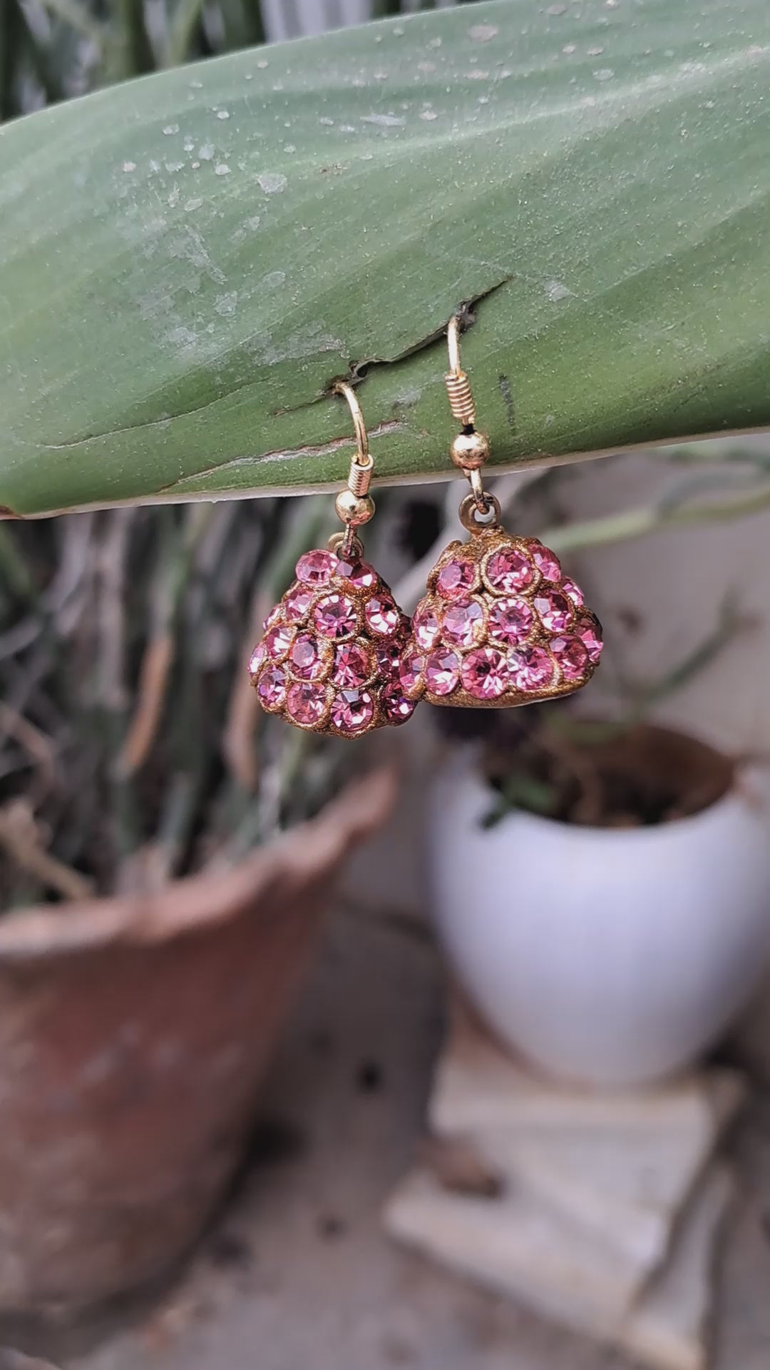 Stone Stud Golden Lakh Jhumki Pack Of-2 (sku-ears708)