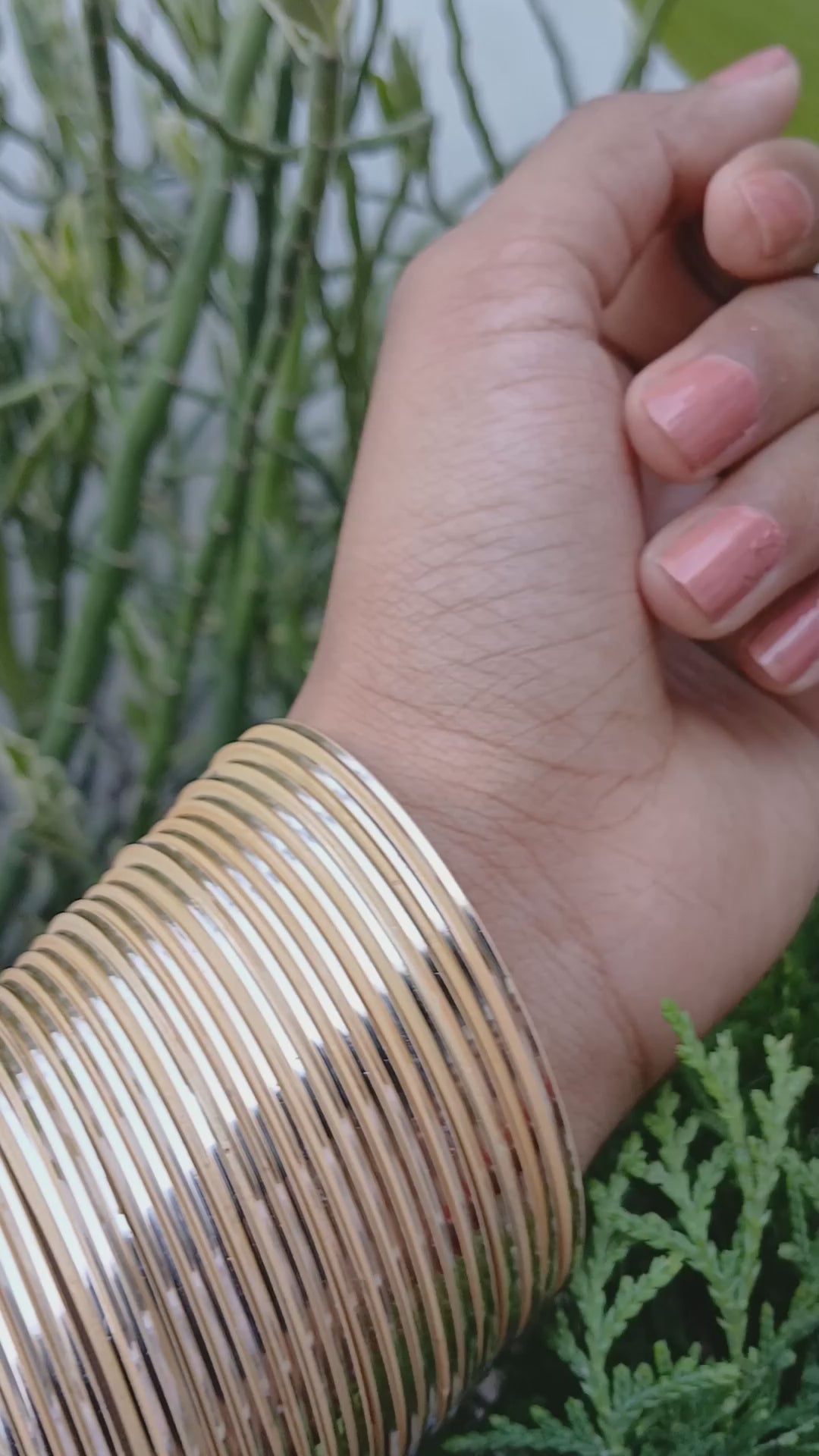 Brass Golden Plain Bangle (sku-bans29737)