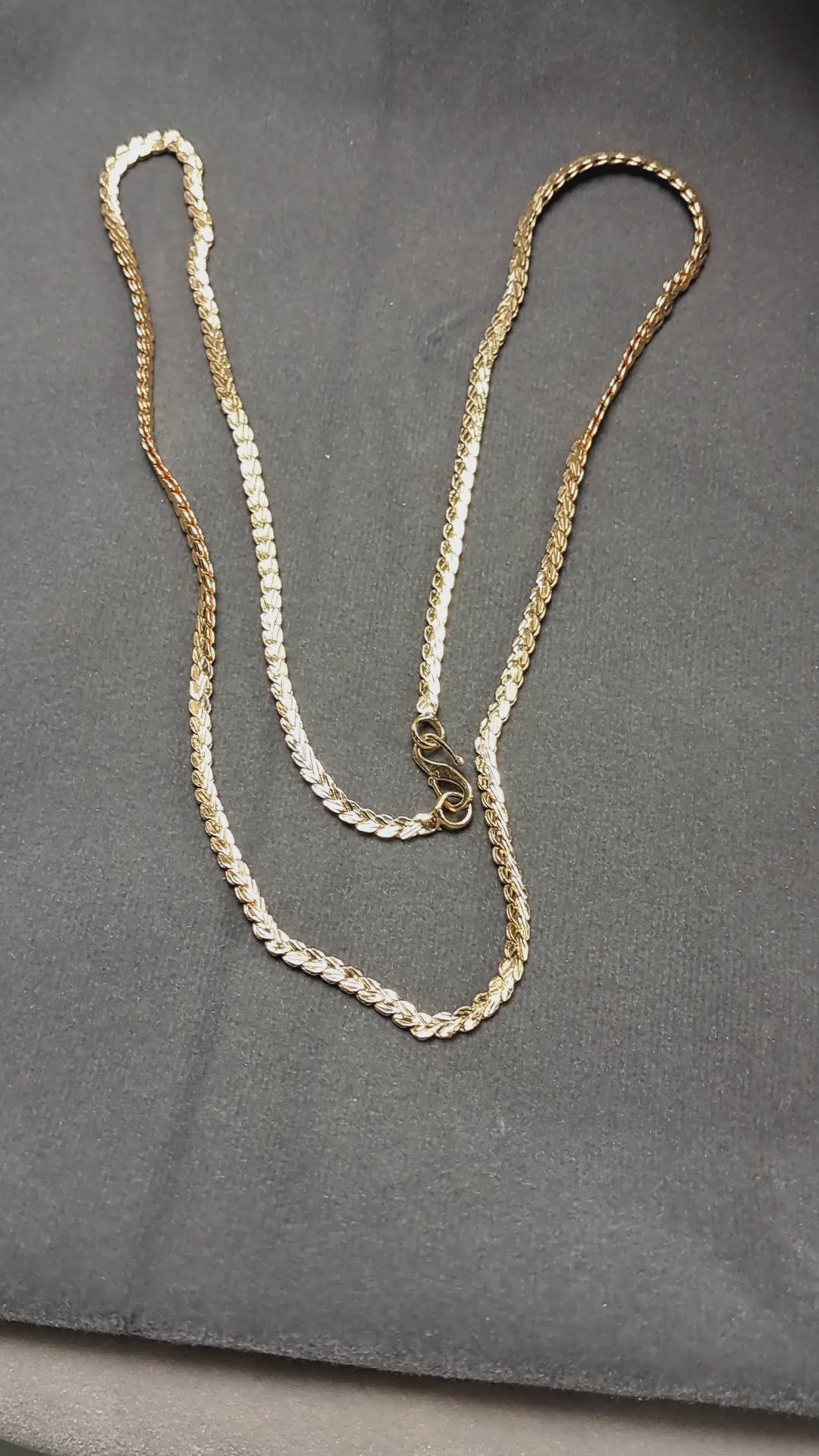 Golden Plain Brass Chain Pack Of-1 (sku-necs6433)