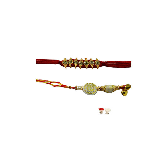 Multi Beads Stud-Handmade  Beads With Bangle Rakhi