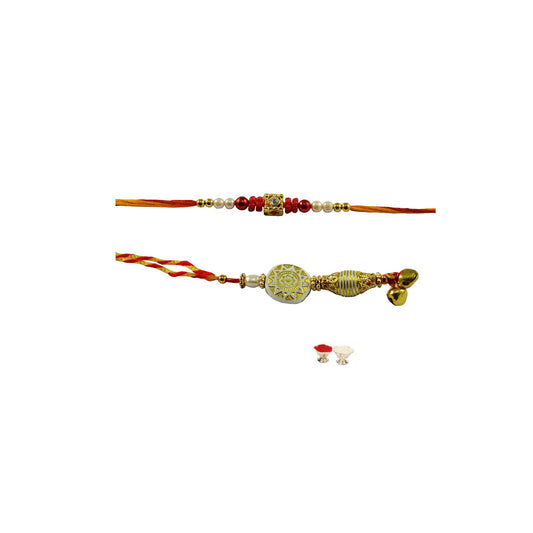 Multi Beads Stud-Handmade  Beads With Bangle Rakhi