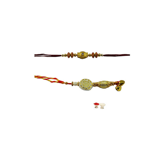 Multi Beads Stud-Handmade  Beads With Bangle Rakhi