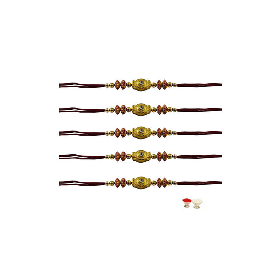 Multi Beads Stud-Handmade  Beads Rakhi