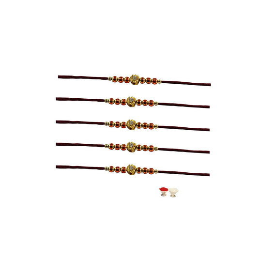 Multi Beads Stud-Handmade  Beads Rakhi