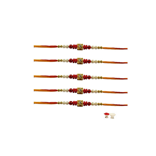 Multi Beads Stud-Handmade  Beads Rakhi