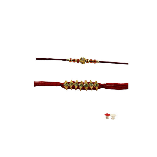 Multi Beads Stud-Handmade  Beads Rakhi