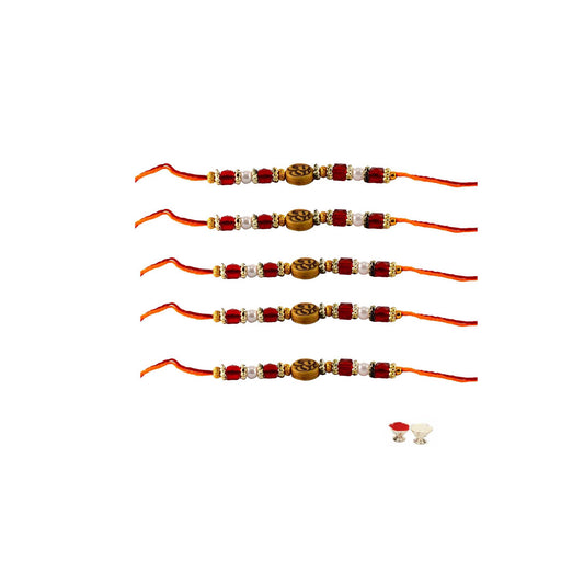 Multi Beads Stud-Handmade  Beads Rakhi