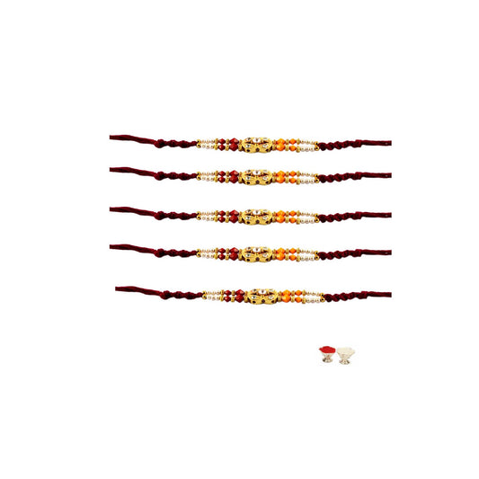 Multi Beads Stud-Handmade  Beads Rakhi