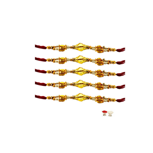 Multi Beads Stud-Handmade  Beads Rakhi