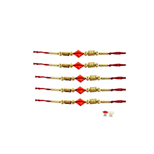 Multi Beads Stud-Handmade  Beads Rakhi