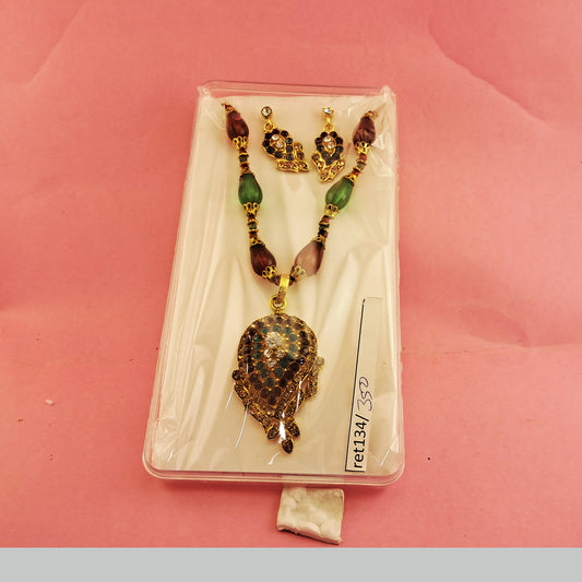 Stone Stud Necklace sku-ret134
