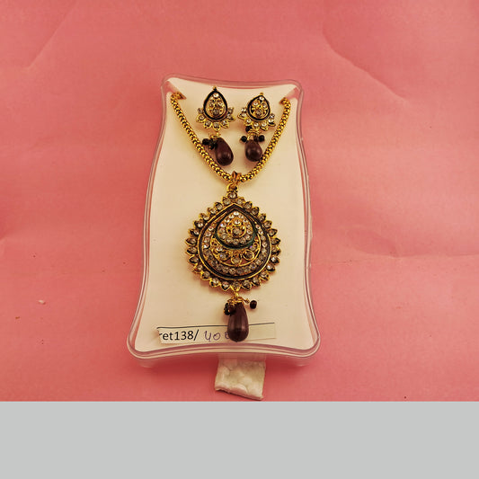 Stone Stud Necklace sku-ret138