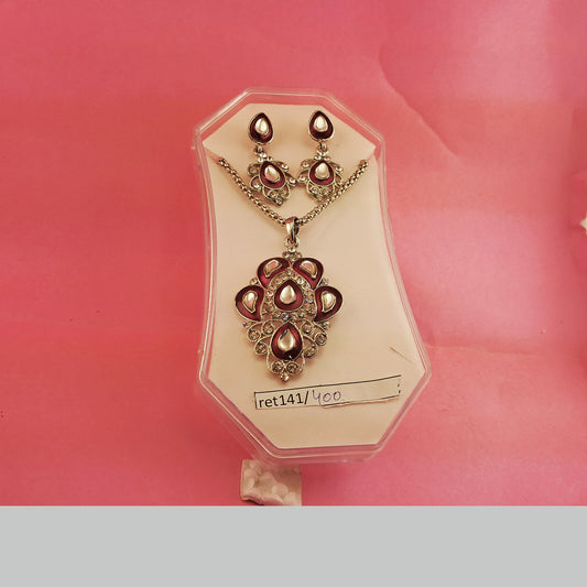 Stone Stud Necklace sku-ret141