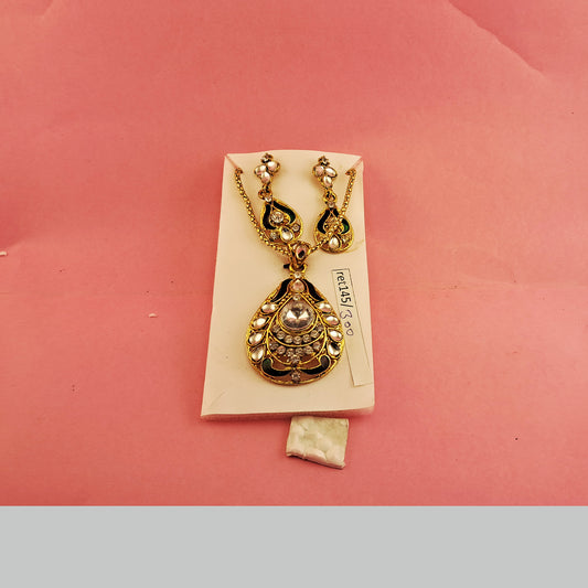 Stone Stud Necklace sku-ret145