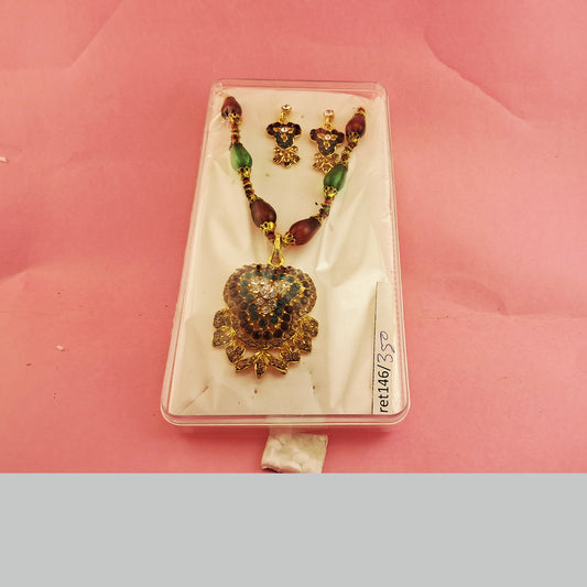 Stone Stud Necklace sku-ret146