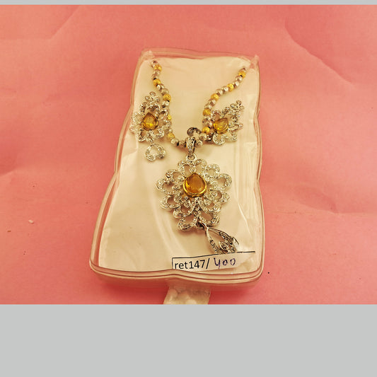 Stone Stud Necklace sku-ret147