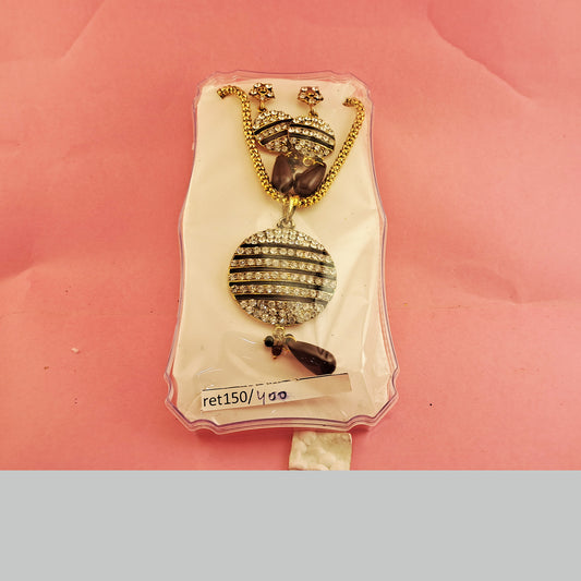 Stone Stud Necklace sku-ret150