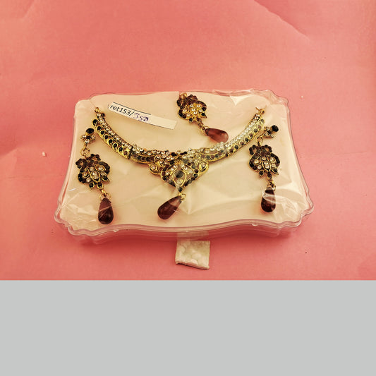 Stone Stud Necklace sku-ret153