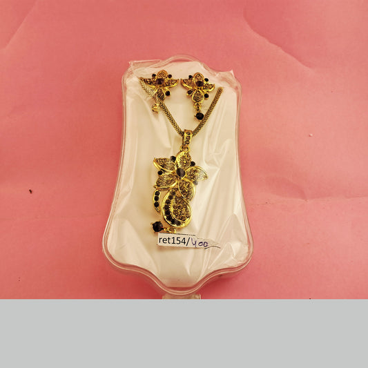 Stone Stud Necklace sku-ret154