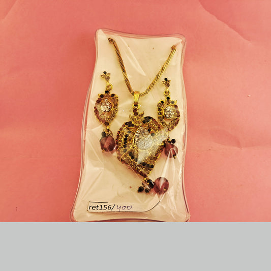 Stone Stud Necklace sku-ret156