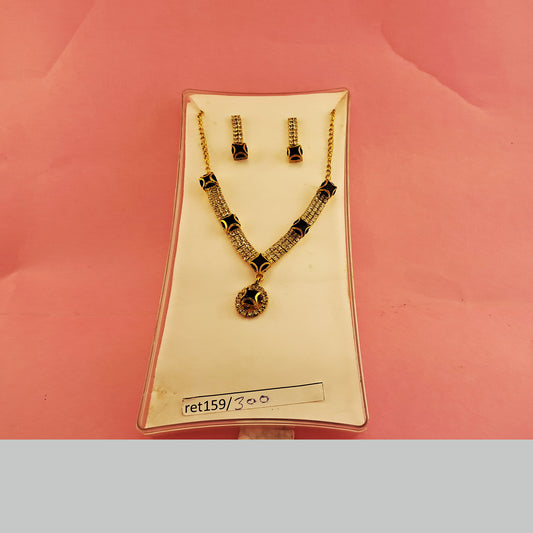 Stone Stud Necklace sku-ret159