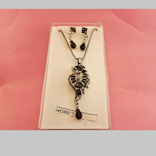 Stone Stud Necklace sku-ret160