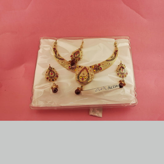 Stone Stud Necklace sku-ret179