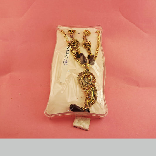 Stone Stud Necklace sku-ret182